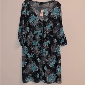 NWT Torrid sheer button up shirt dress